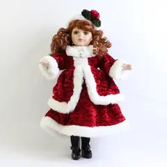 Collector's Choice Limited Edition Genuine Fine Bisque Porcelain Doll Christmas 