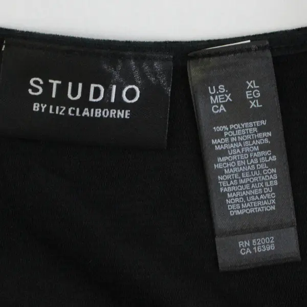 Studio by Liz Claiborne Women's XL Semi-Sheer Long Ruffle Sleeve 