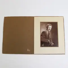 Vintage Photo Folder Portrait Middle Aged Man Burns Studio Boise Idaho