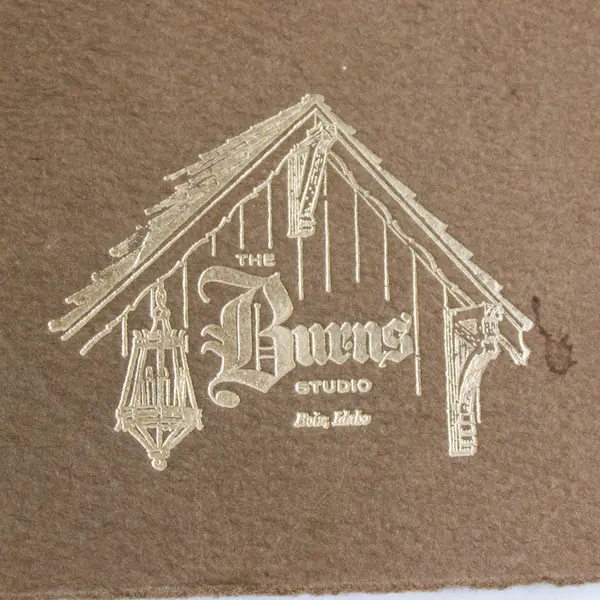 Vintage Photo Folder Portrait Middle Aged Man Burns Studio Boise Idaho