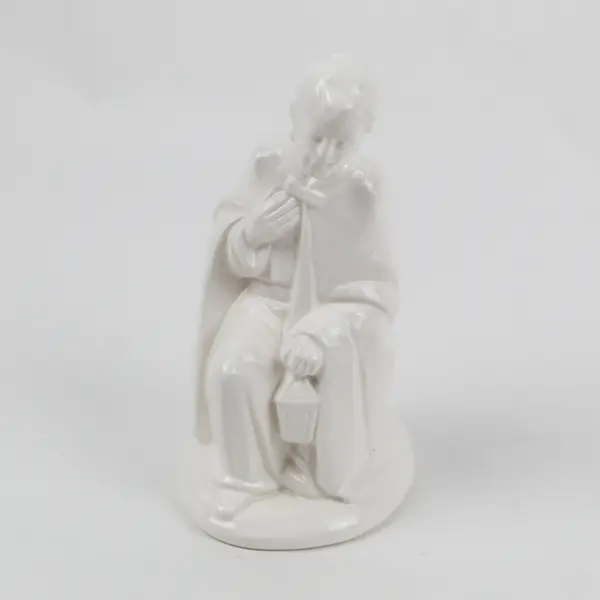 Vintage 3 Piece White Ceramic Holy Family Nativity Set