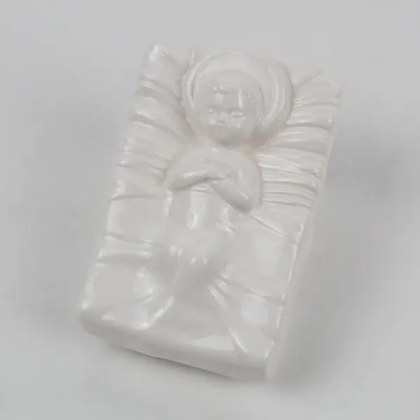 Vintage 3 Piece White Ceramic Holy Family Nativity Set