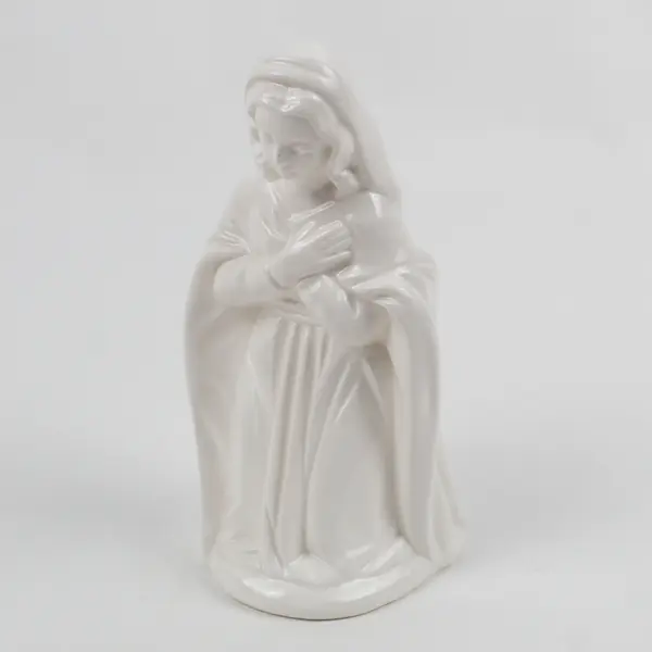 Vintage 3 Piece White Ceramic Holy Family Nativity Set