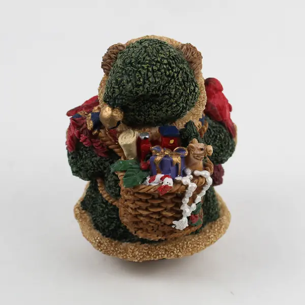 Young's Inc. Holiday Gifts Christmas Bears Teddy with Cardinals Resin Figurine