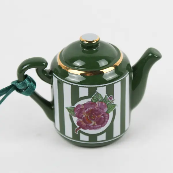 Grand Hotel Camellia Rose Porcelain Teapot Ornament 2"