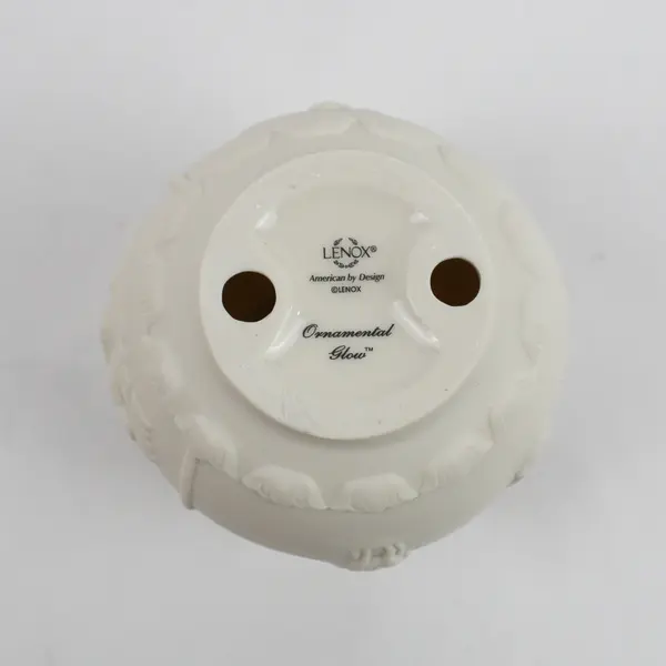 Lenox Ornamental Glow Nativity Bisque Porcelain Tea Light Candle Holder 4"