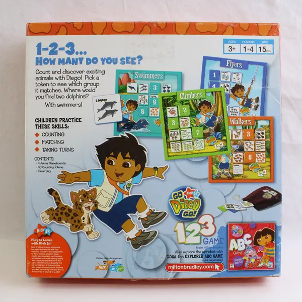 Go Diego Go 123 Game Learning Made Fun by Milton Bradley 2006 Complete