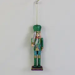 Multicolor Glittery Nutcracker Christmas Ornament 5.5"