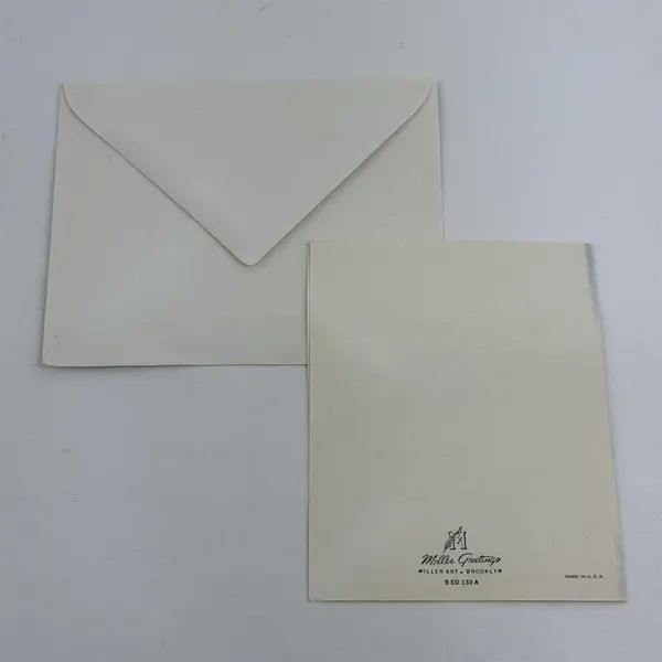 VTG Miller Greetings Birth Announcement Card Baby Boy 