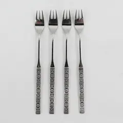 Set of 4 Oneida Community CAPRI Stainless 6" Cocktail Forks