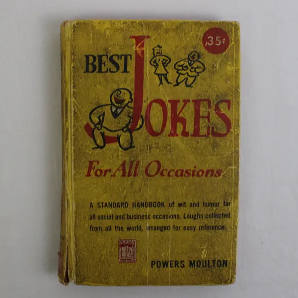 Vintage Book Best Jokes For All Occasions Powers Moulton 1948 Hardcover