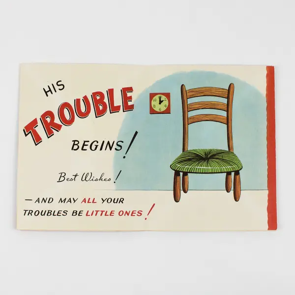 Vintage Sterling Chicago New Baby Congratulations Father Greeting Card