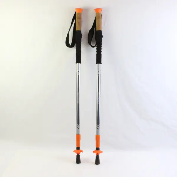 Northpak Outdoor Lock Adjustable Trekking Poles Cork Grip Basket Rubber Tip