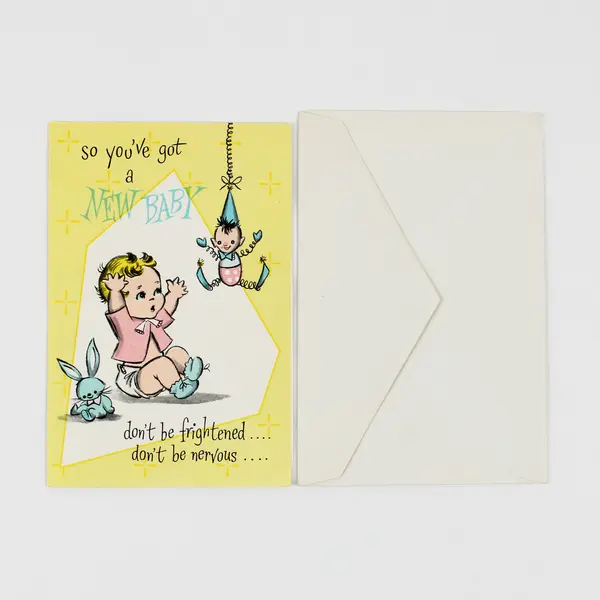 Vintage Sterling Chicaco New Baby Congratulations Greeting Card