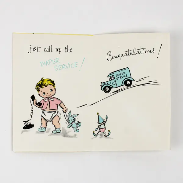 Vintage Sterling Chicaco New Baby Congratulations Greeting Card