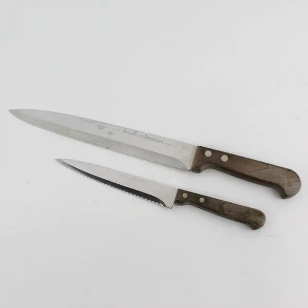 Imperial Collection 14" Carving Knife And 10" Utility Knife Wood Handles