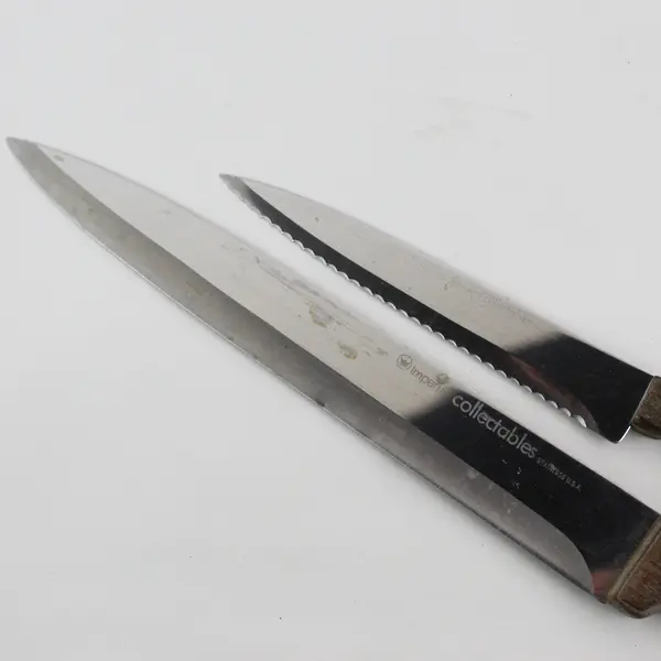 Imperial Collection 14" Carving Knife And 10" Utility Knife Wood Handles