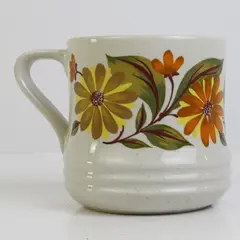 VTG Capri Bake Serve N' Store Stoneware Floral Design Coffee Mug