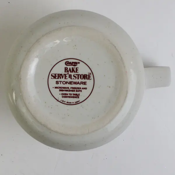 VTG Capri Bake Serve N' Store Stoneware Floral Design Coffee Mug