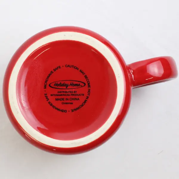 Holiday Home Cat-Themed Christmas Red Ceramic Coffee Mug