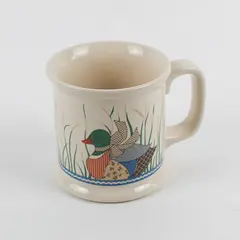 Vintage 1985 CSC Patchwork Duck Ceramic Coffee Mug D Tipp Art