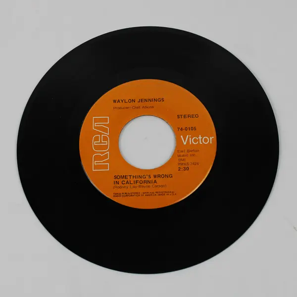Waylon Jennings "Something's Wrong in California / Farewell Party" RCA Records