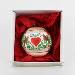 Vintage 1978 Hallmark Silk Ball Ornament Our First Christmas Together  