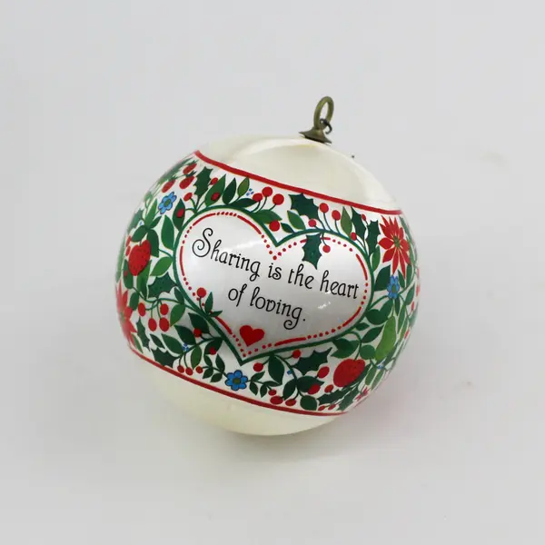 Vintage 1978 Hallmark Silk Ball Ornament Our First Christmas Together  