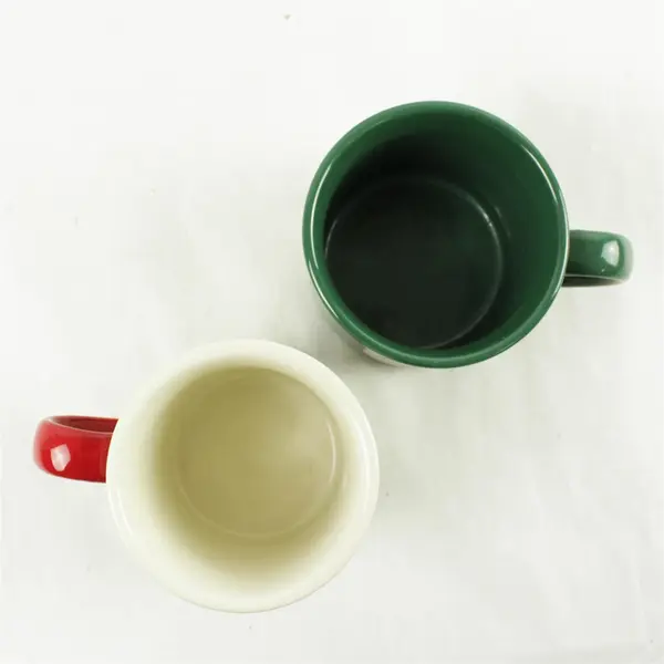 Lot of 2 Holiday Home Christmas Ceramic Coffee Mugs FLAWED