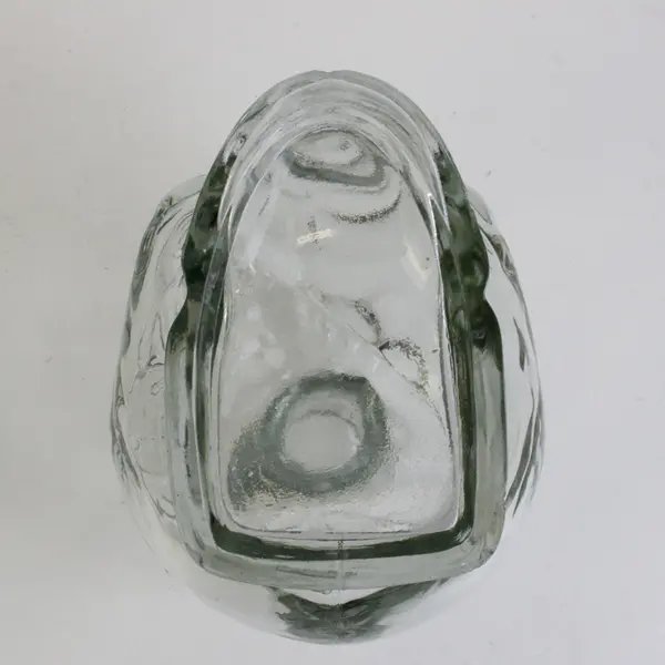 7.5" Clear Glass Skull-Shaped Bottle Cork Stopper Spooky Halloween Decor