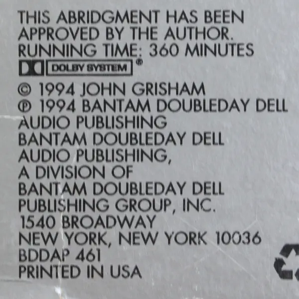 The Chamber By John Grisham Read By Michael Beck (Audio Book, 4 Cassettes)