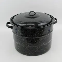 21.5 Qt Blue Speckled Enamel Water Bath Canner With Lid And Rack