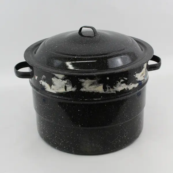 21.5 Qt Blue Speckled Enamel Water Bath Canner w/ Lid And Rack