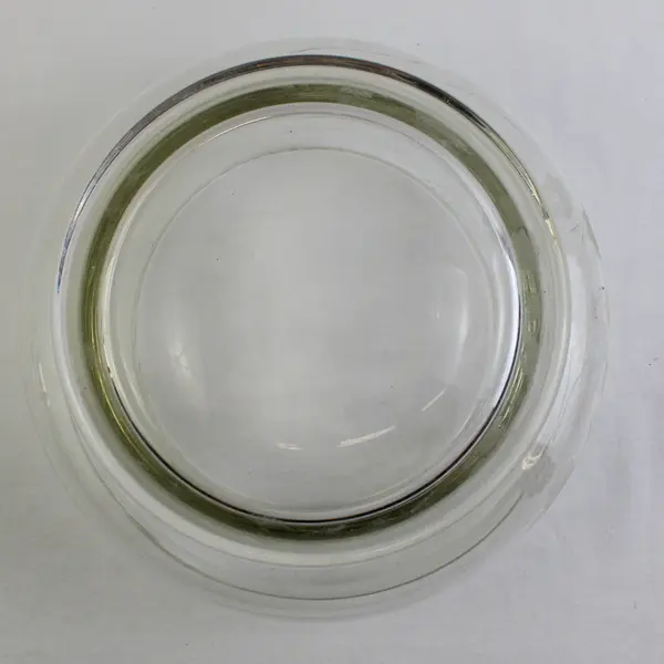 Floral Etched Glass Decorative Bowl 9.5" Diameter FLAWED