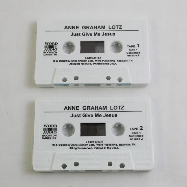 Lot Of 2 Word Audio Books Just Give Me Jesus & In The Grip Of Grace(4 Cassettes)