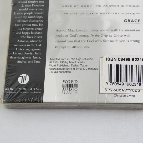 Lot Of 2 Word Audio Books Just Give Me Jesus & In The Grip Of Grace(4 Cassettes)