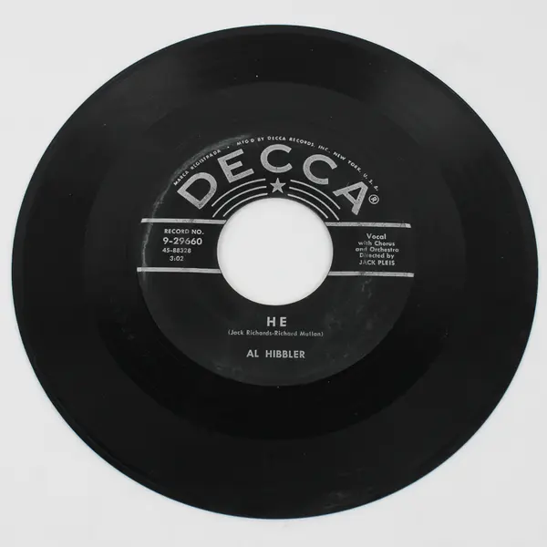 Al Hibbler Breeze (Blow My Baby Back to Me)/ He Vinyl Record 45 RPM 7"