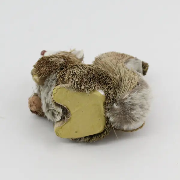 Vintage Woodland Squirrel Sisal Straw Ornament 5.5"