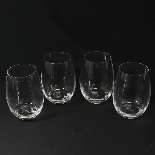 Set of 4 Mikasa Julie Clear Stemless Wine Glasses