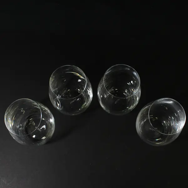 Set of 4 Mikasa Julie Clear Stemless Wine Glasses