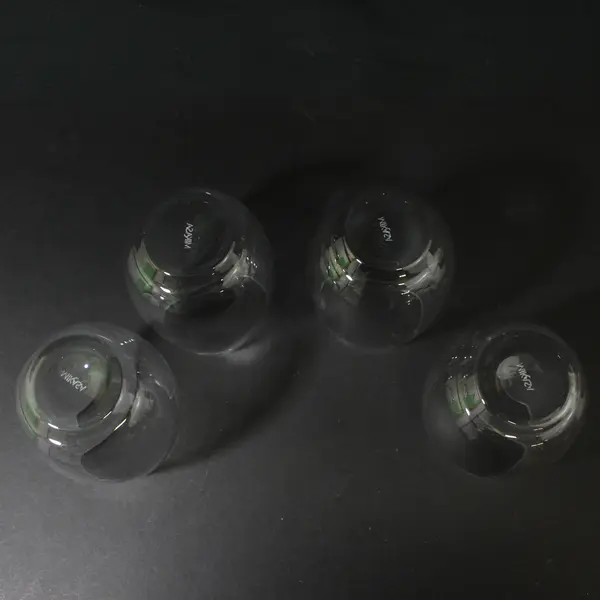 Set of 4 Mikasa Julie Clear Stemless Wine Glasses