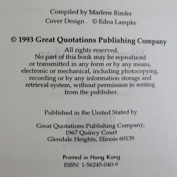 Women on Men Compiled by Marlene Rimler 1993 Paperback Great Quotations Good