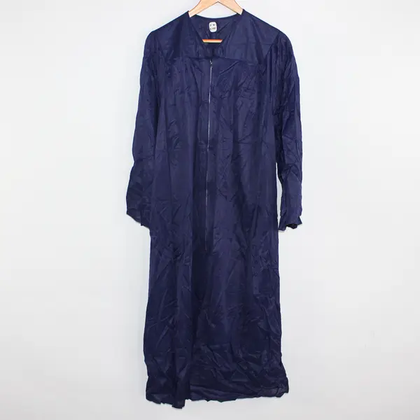 Solid Navy Blue Graduation Gown Size 5'9" to 5'10"