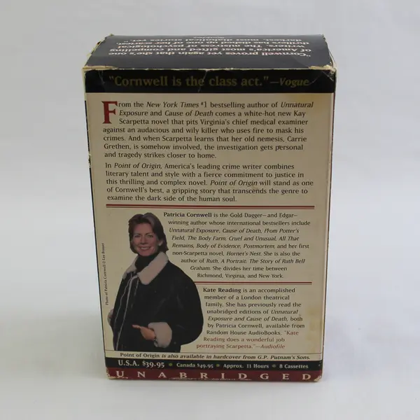 Point Of Origin By Patricia Cornwell Read By Kate Reading(Audio Bk, 8 Cassettes)