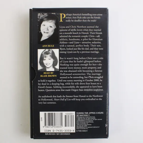 Heart Full Of Lies By Ann Rule Read By Blair Brown (Audio Book, 4 Cassettes)
