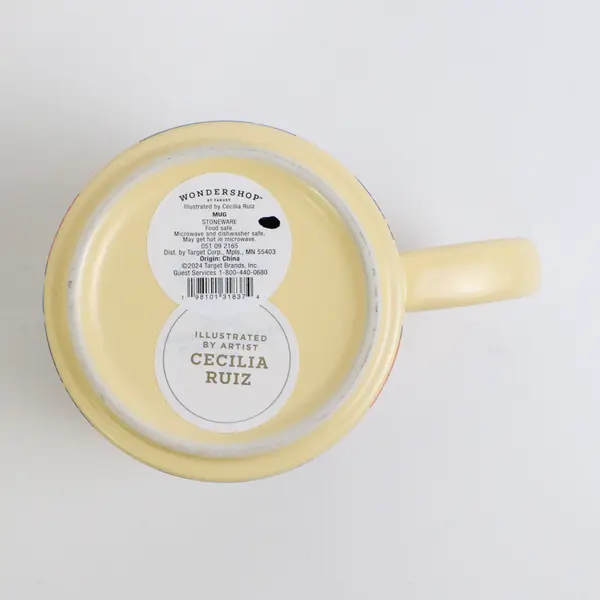 Wondershop Cecilia Ruiz Multicolor Christmas Stoneware Mug With Handle 4" Tall