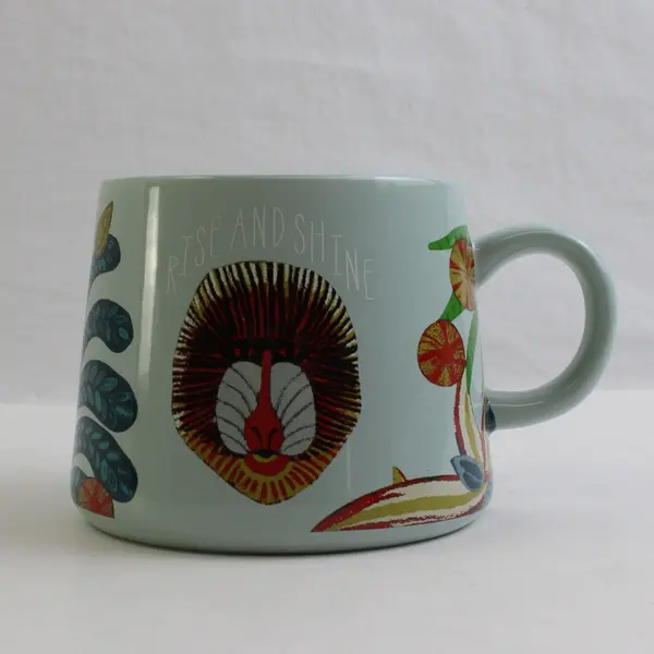 Opalhouse Multicolor Rise & Shine Mandrill Porcelain Mug With Handle 3.5" Tall