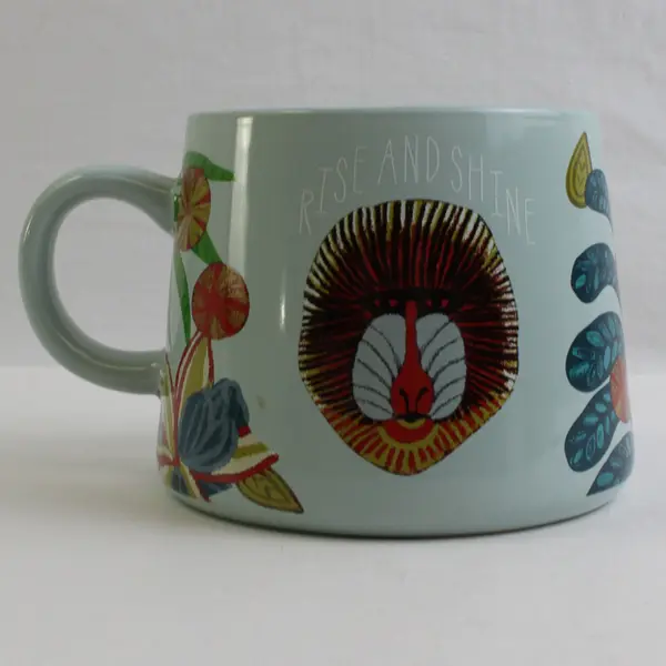 Opalhouse Multicolor Rise & Shine Mandrill Porcelain Mug With Handle 3.5" Tall