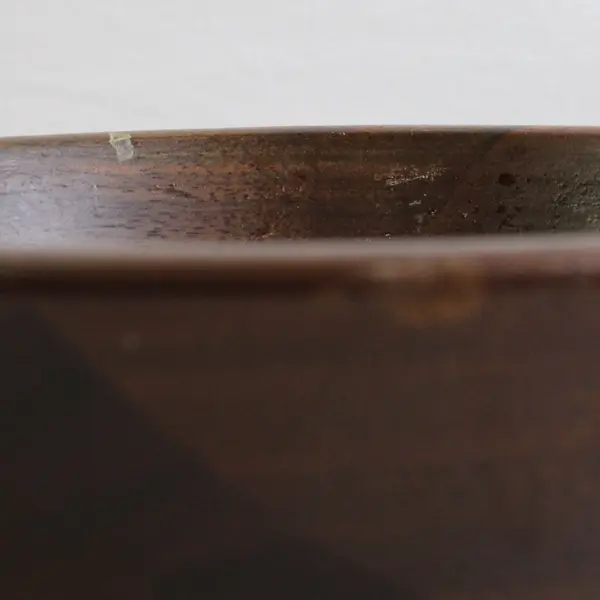 Lot Of 4 Matching Vermillion Walnut Solid Brown Wooden Bowls 6" x 2.25" Tall