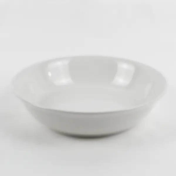 Gibson Home White Ceramic Coupe Bowl 8.5"